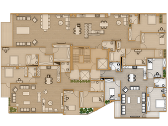پلان شرقی طبقات 1تا 5 آپادانا